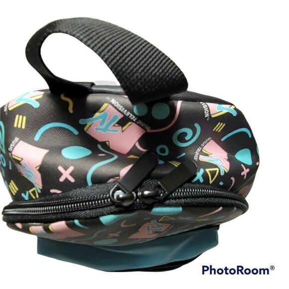 ‎MTV Music Television Mini Backpack w/Zip Pocket Black Multi 10.5\